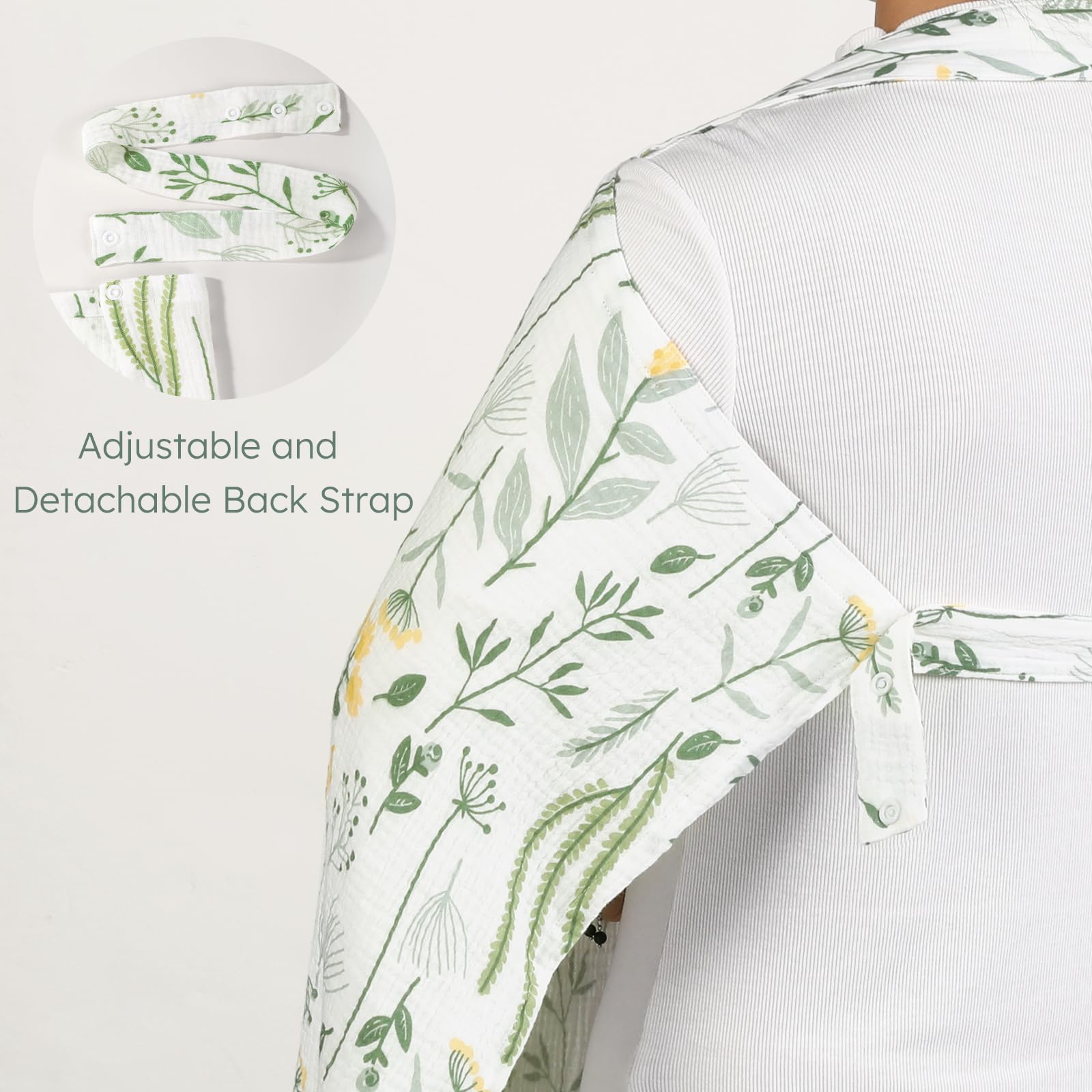 Yoofoss Nursing Cover features adjustable straps for a secure, customized fit.