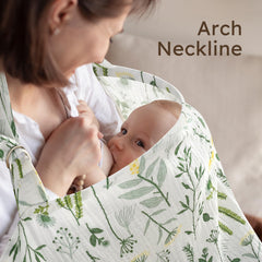 Yoofoss Muslin Nursing Cover offers full-coverage privacy for discreet feedings.