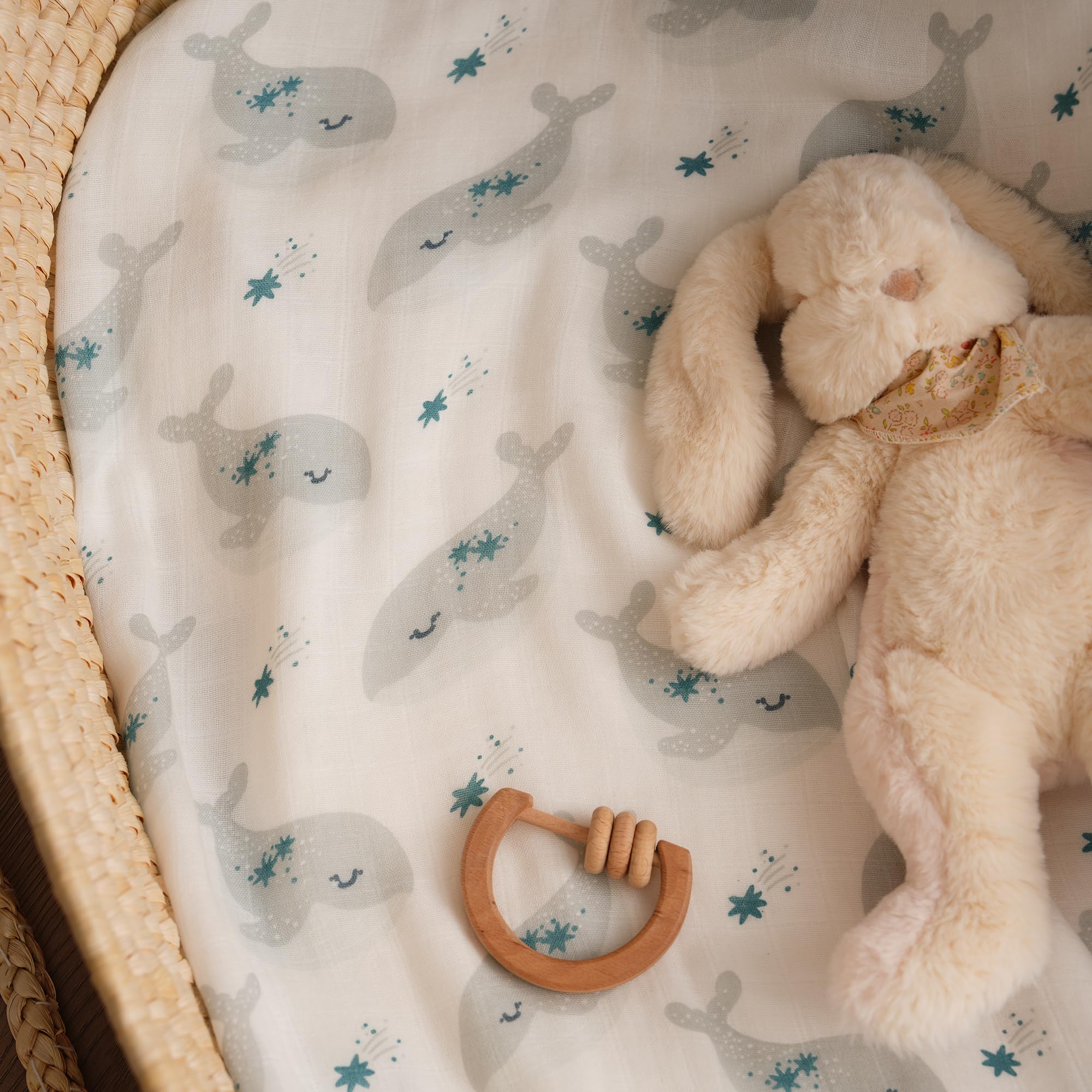 Yoofoss Muslin Swaddle Blanket baby-registry gift-ready for showers