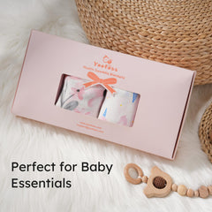 Yoofoss muslin swaddle blanket wrapped on a baby, offering snug soothing swaddle potential