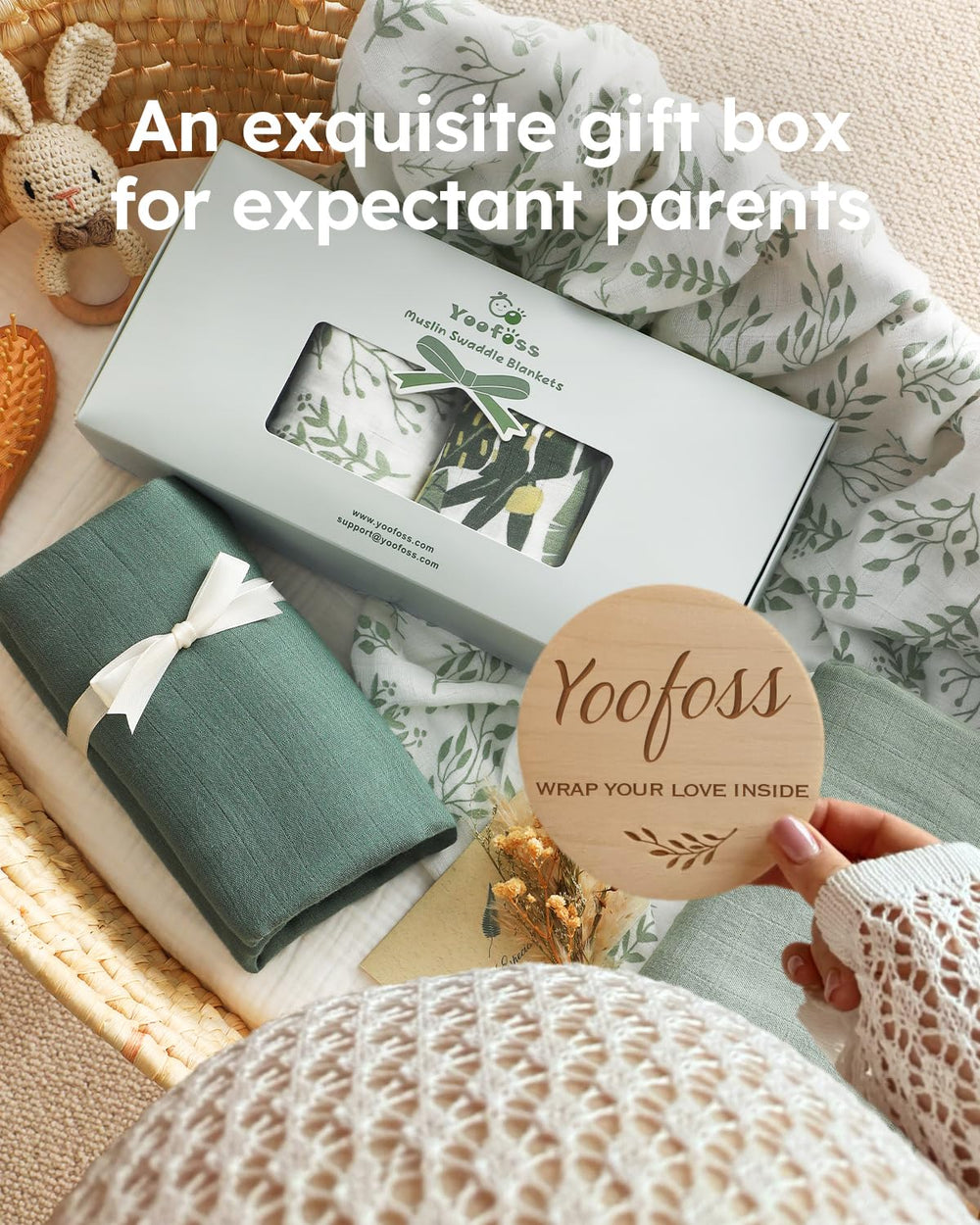 Yoofoss muslin swaddle blanket care-durability—machine washable for easy parenting.