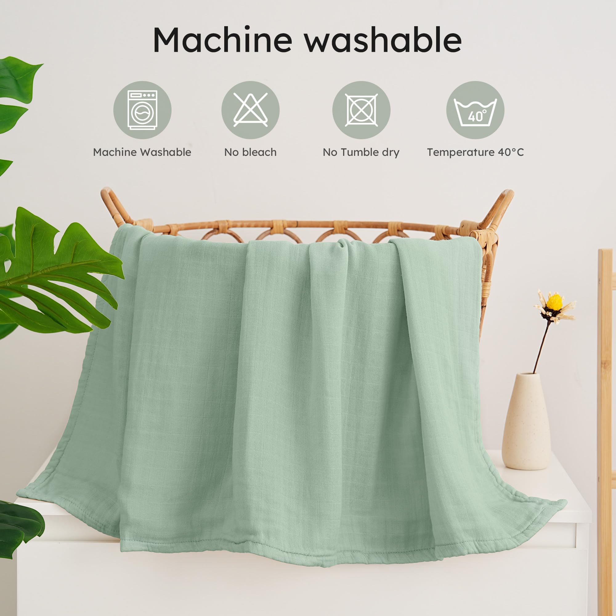 Yoofoss muslin swaddle blanket gift-packaging—perfect baby registry item.