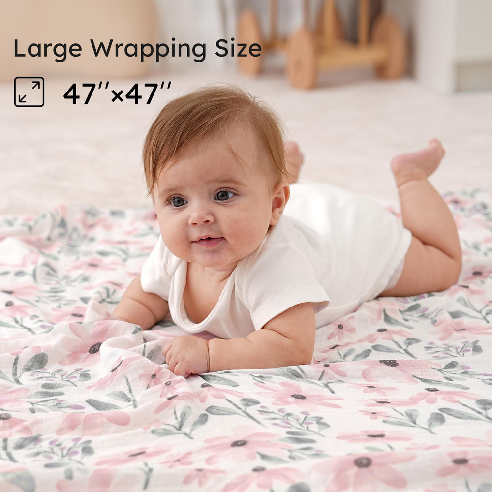 Yoofoss muslin swaddle blanket being machine washed, highlighting easy-care durability