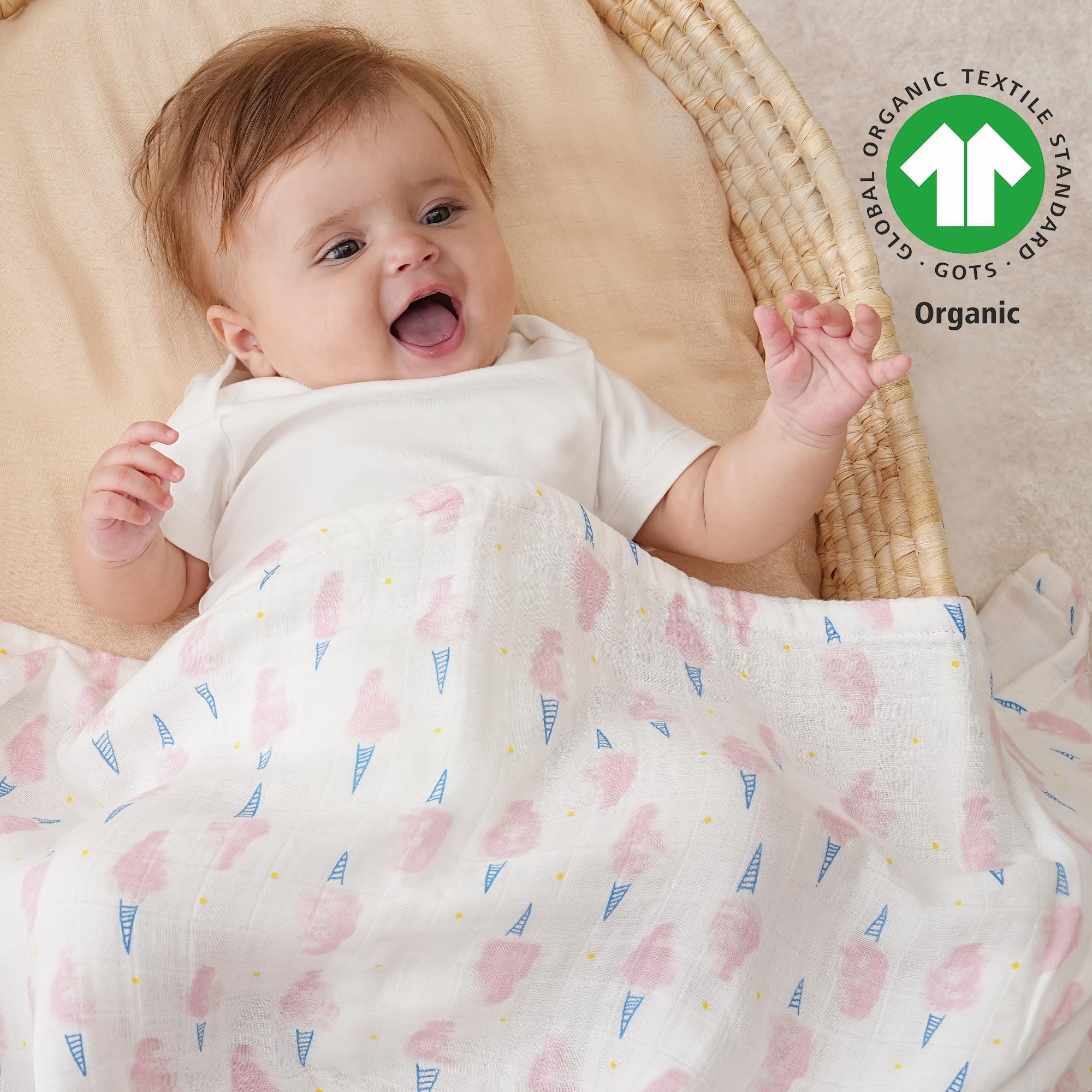 Yoofoss muslin swaddle blanket used as nursing cover for discreet feeding