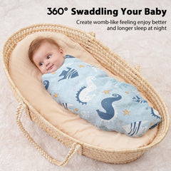 Yoofoss Muslin Swaddle Blanket wrap-newborn for snug swaddle