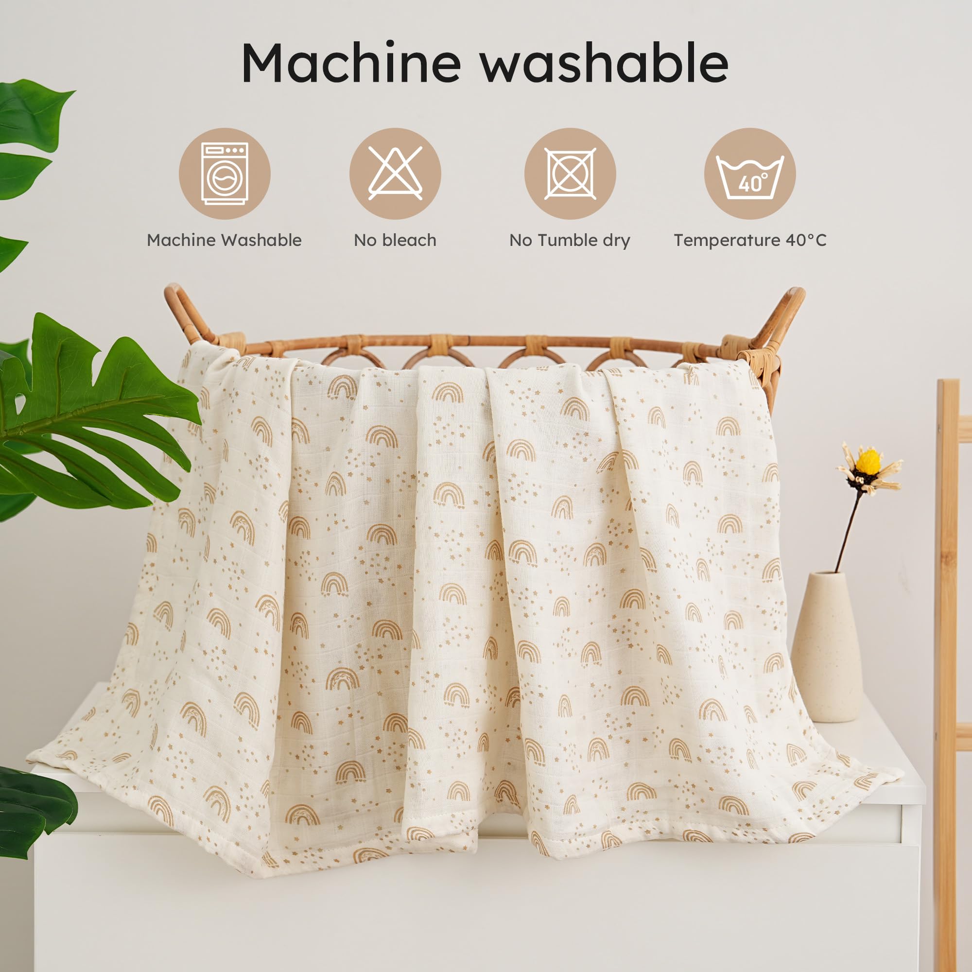 Yoofoss Muslin Swaddle car seat cover for travel days.