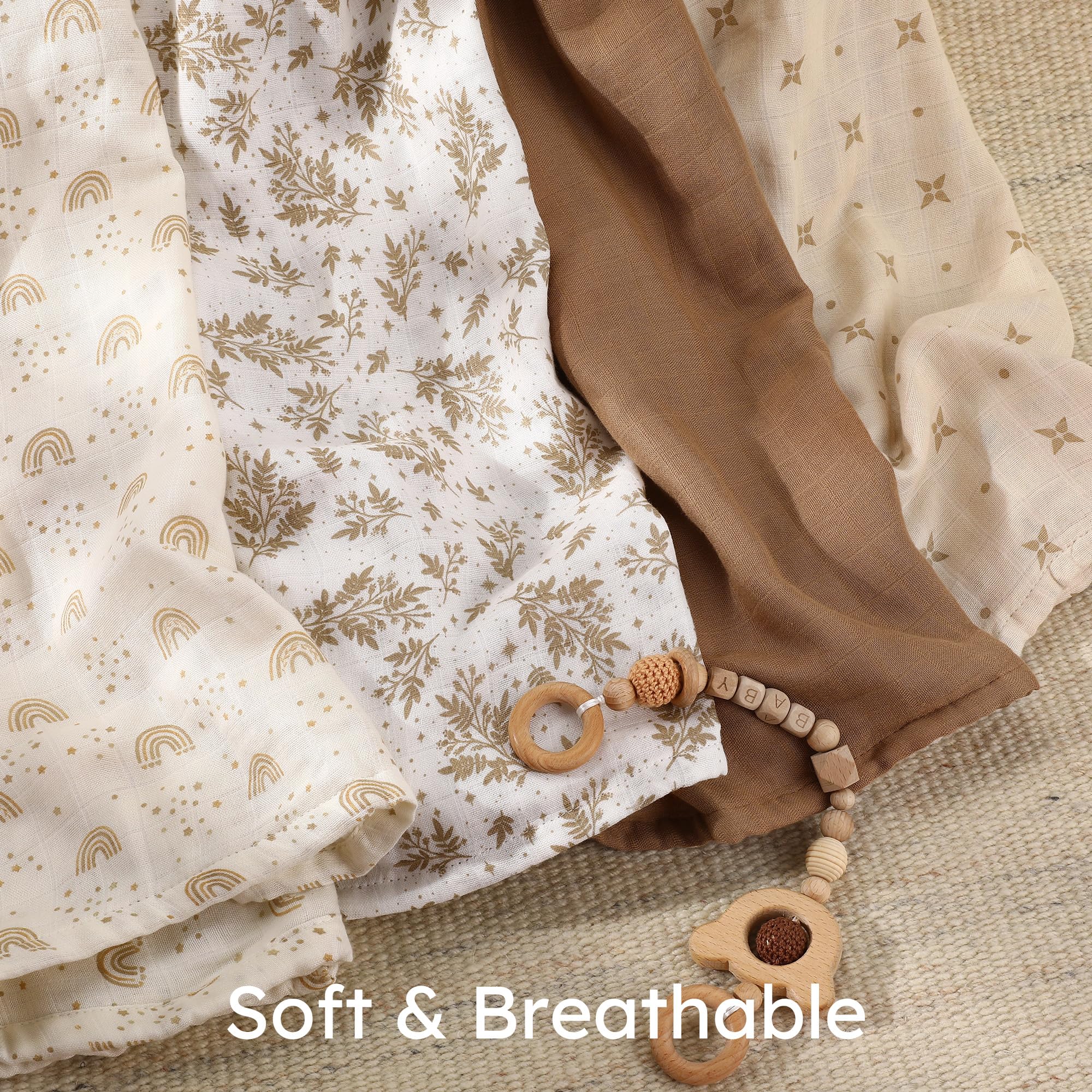 Yoofoss Muslin Swaddle used as nursing cover in use.