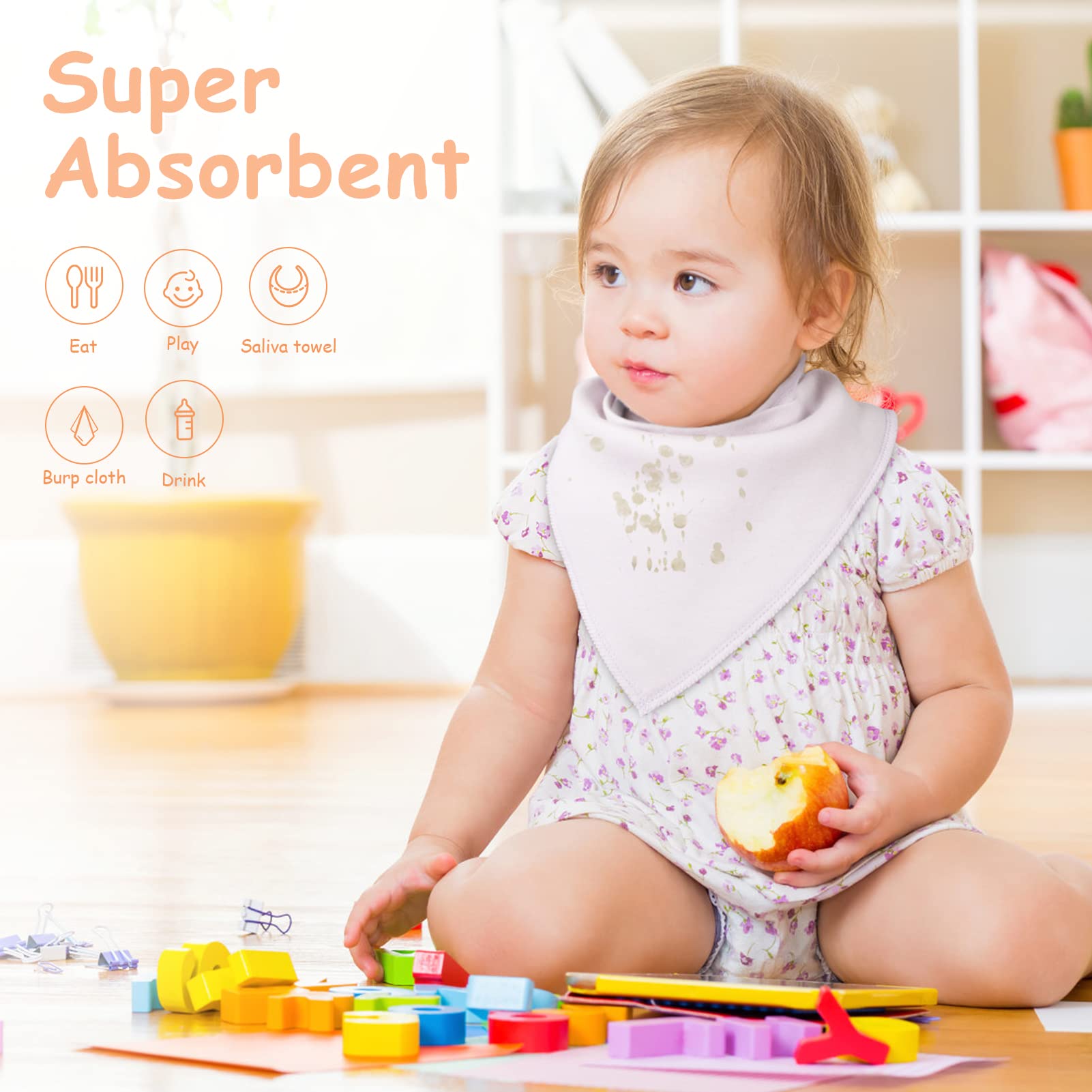 Yoofoss neutral-color bibs pack matches outfits and teething gear.