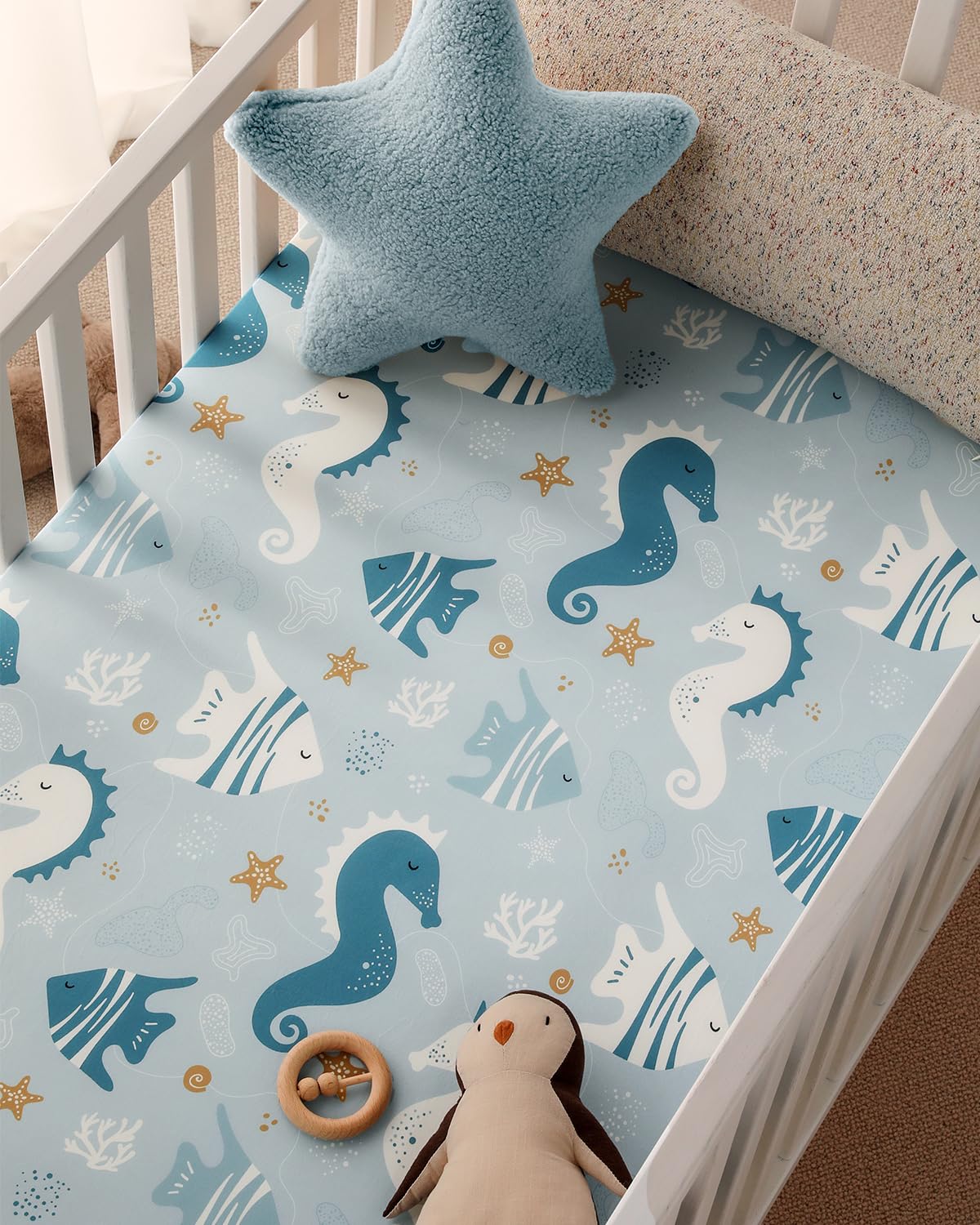 Yoofoss patterns suit boys and girls, coordinating with nursery decor.