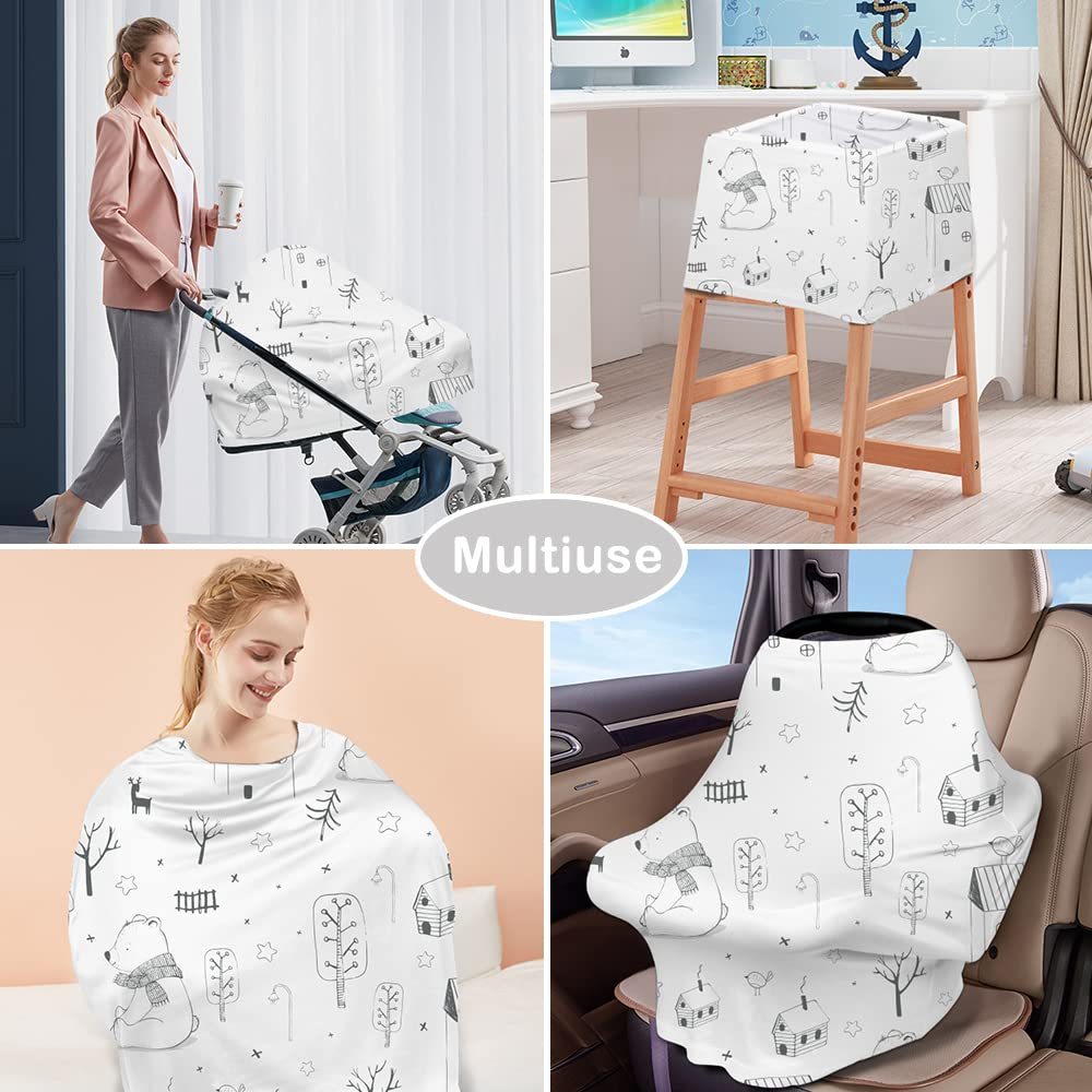 Yoofoss nursing cover made of lightweight breathable fabric for comfort.