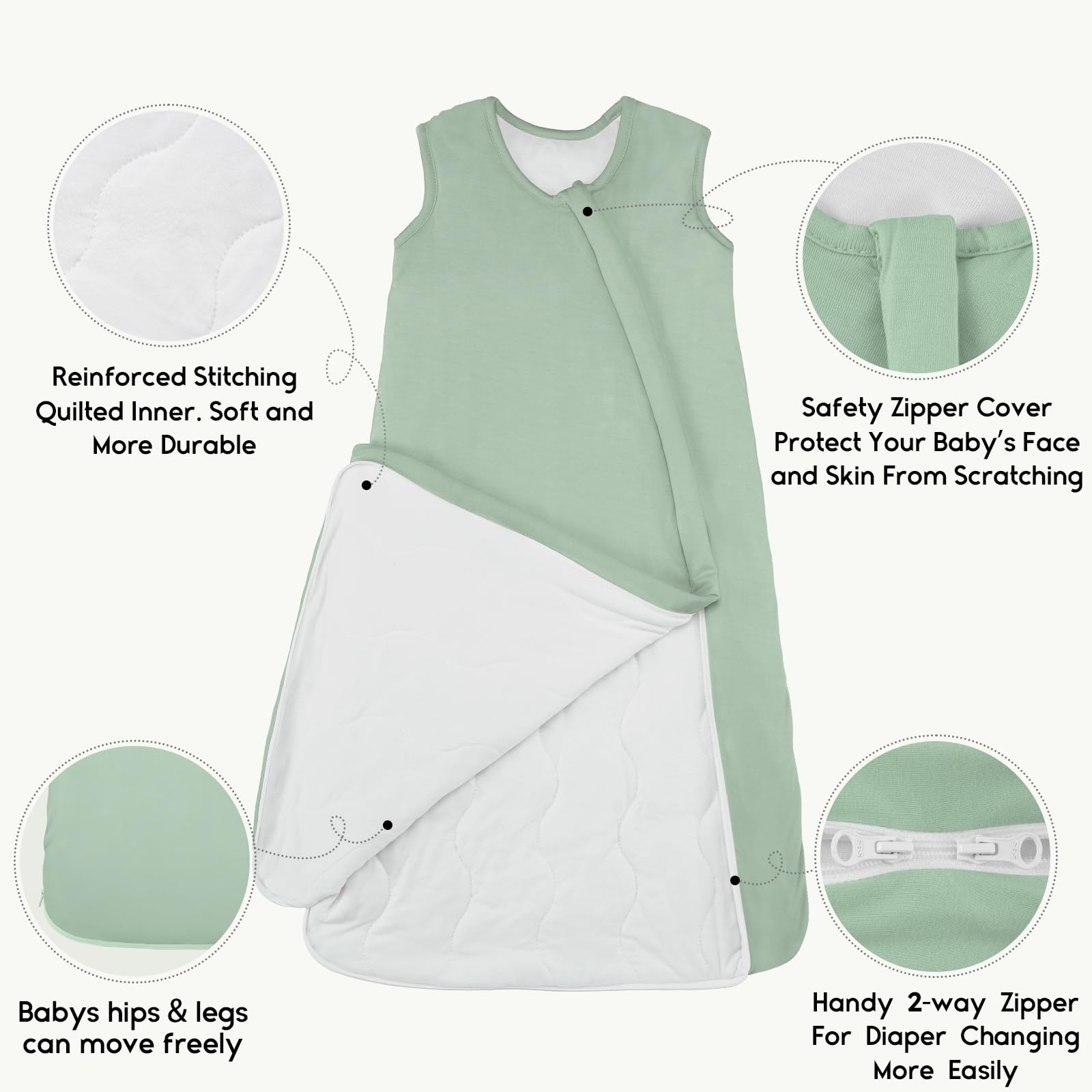 Yoofoss open-bottom design aids quick diaper changes.