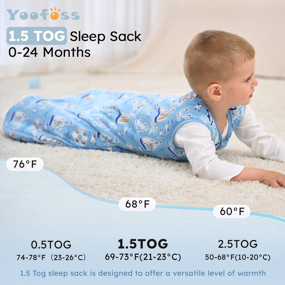 Yoofoss organic cotton fabric keeps baby's skin breathable and comfy