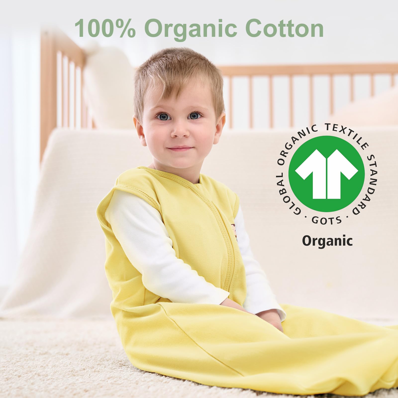 Yoofoss organic cotton texture looks soft and breathable for sensitive skin.