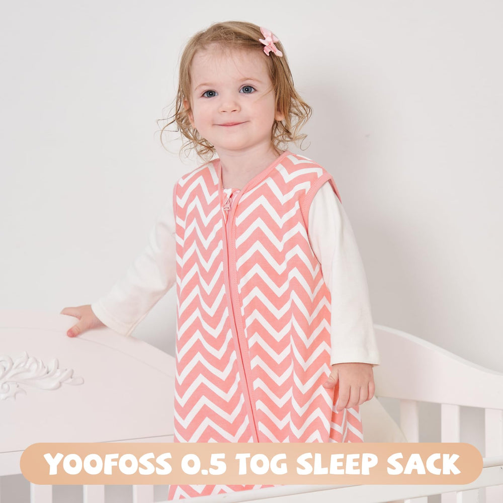 Yoofoss organic cotton sleep sack texture highlighting breathable comfort during rest