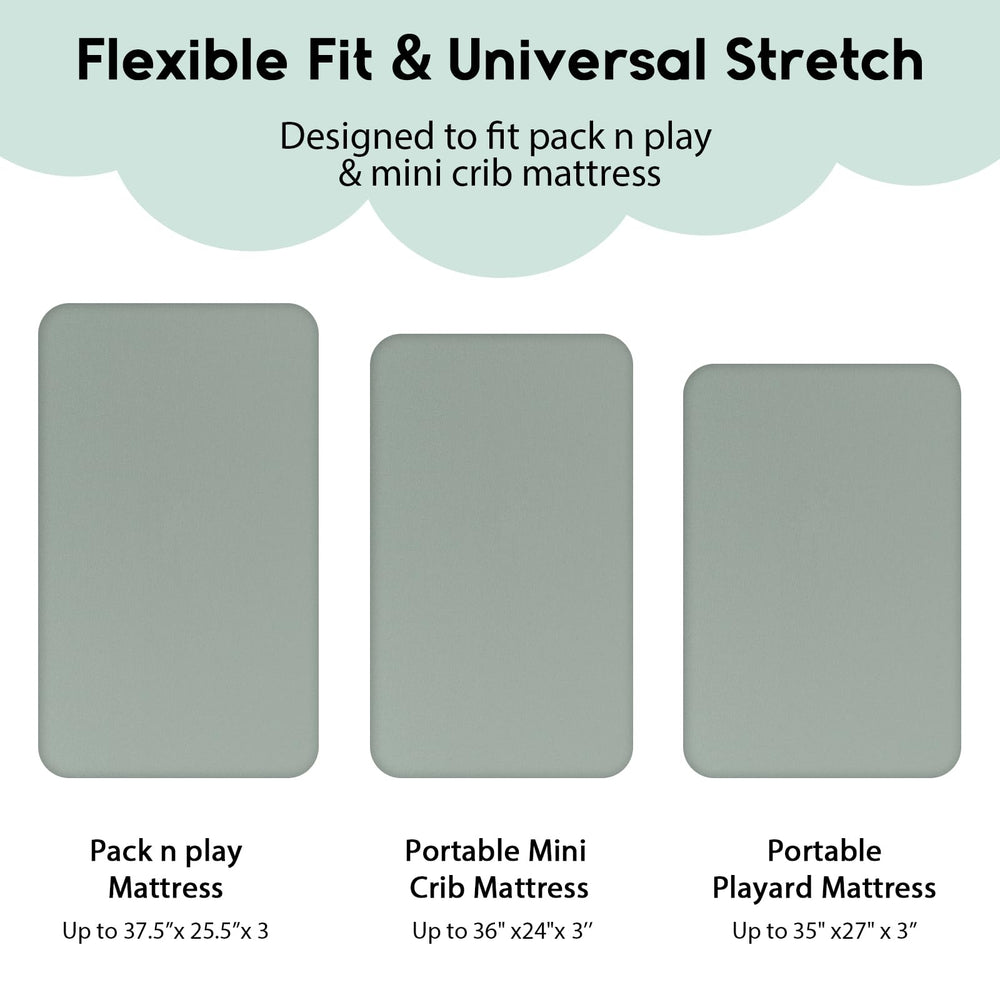 Yoofoss Pack and Play Sheets soft microfiber blend gentle on baby skin for sensitive naps