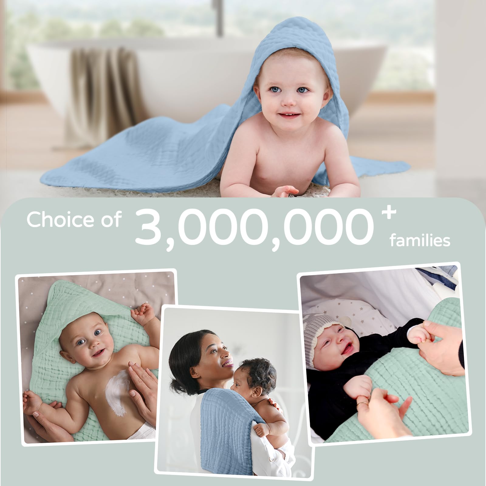 Yoofoss hooded towel makes a lovely unisex baby gift.