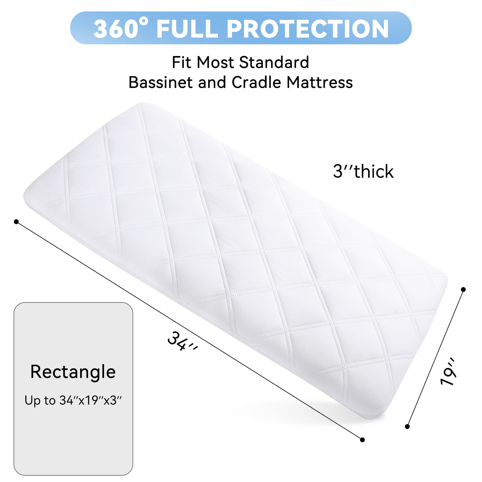 Yoofoss quilted fabric highlights breathable layers that help regulate sleeping temperature.