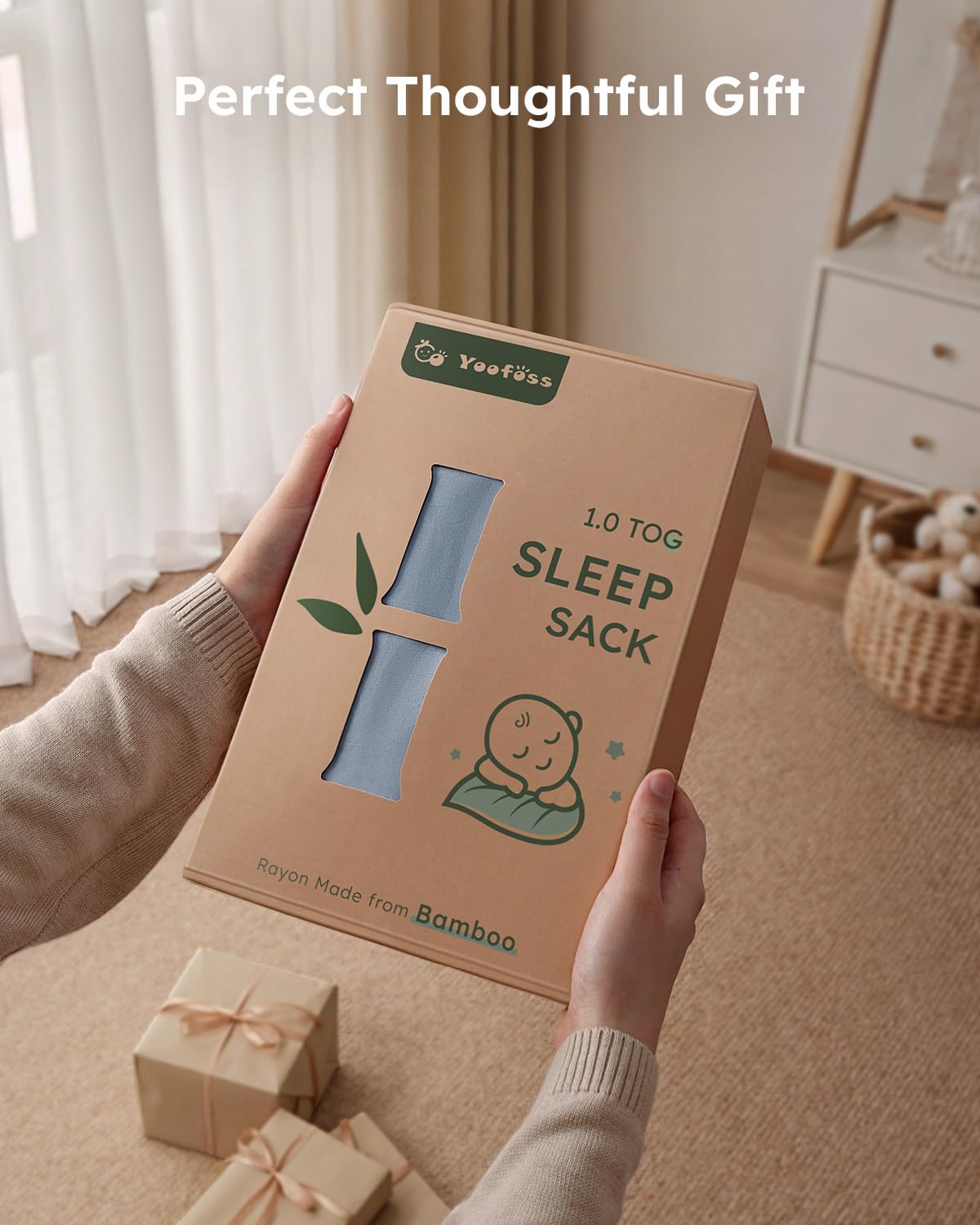 Yoofoss durable sleep sack withstands frequent washing.