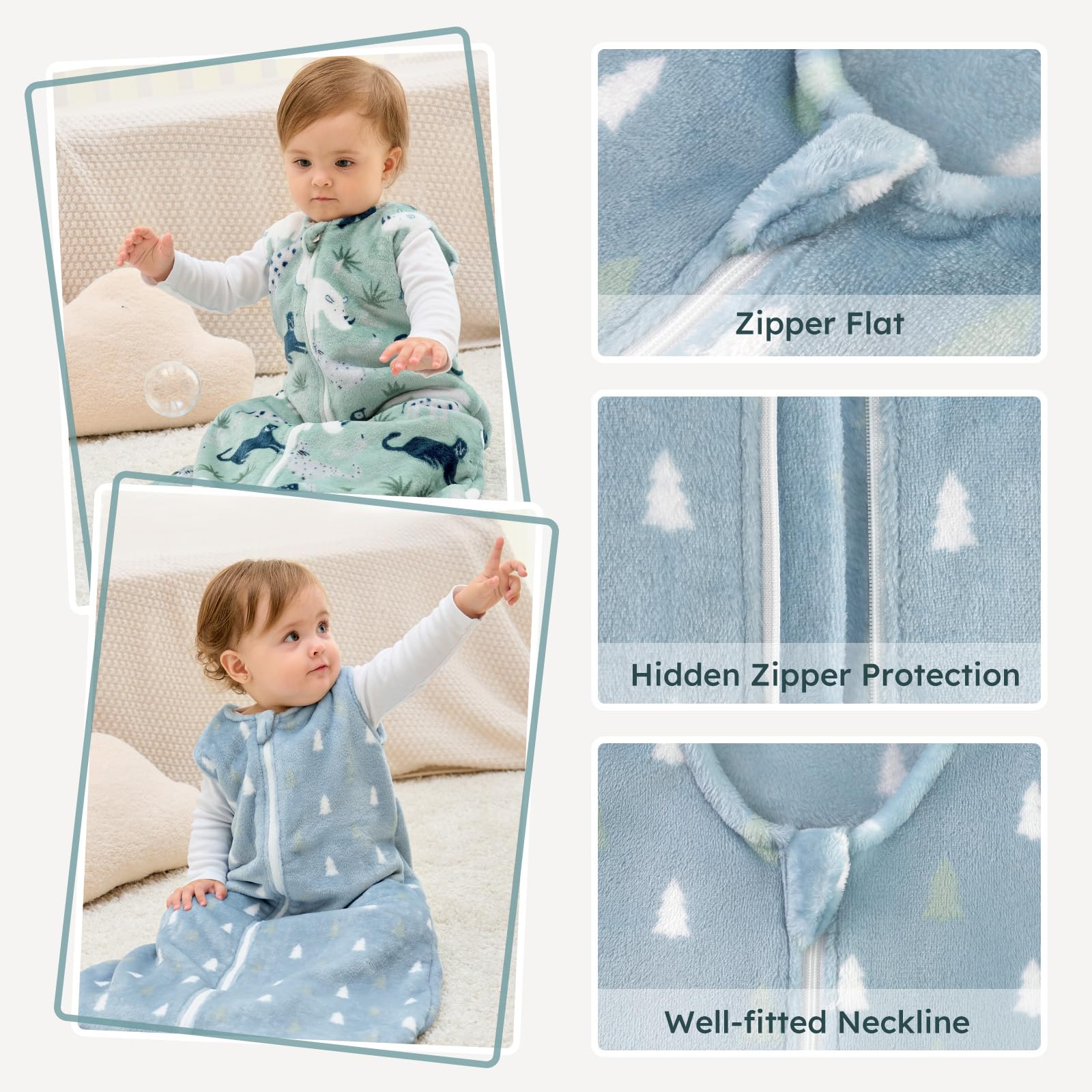 Yoofoss sleep sack 1.5 tog ideal for moderate temperatures