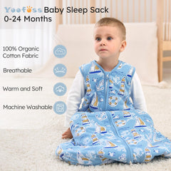Yoofoss Sleep Sack 2-Way Zip demonstrates easy diaper changes while baby stays comfortable.