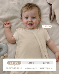 Yoofoss sleep sack 2-way zipper enables quick diaper changes.