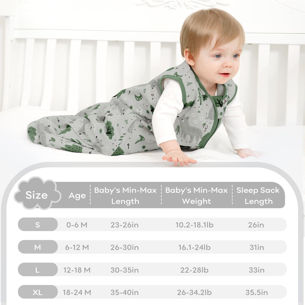 Yoofoss sleep sack arm and neck openings designed for a comfortable fit.