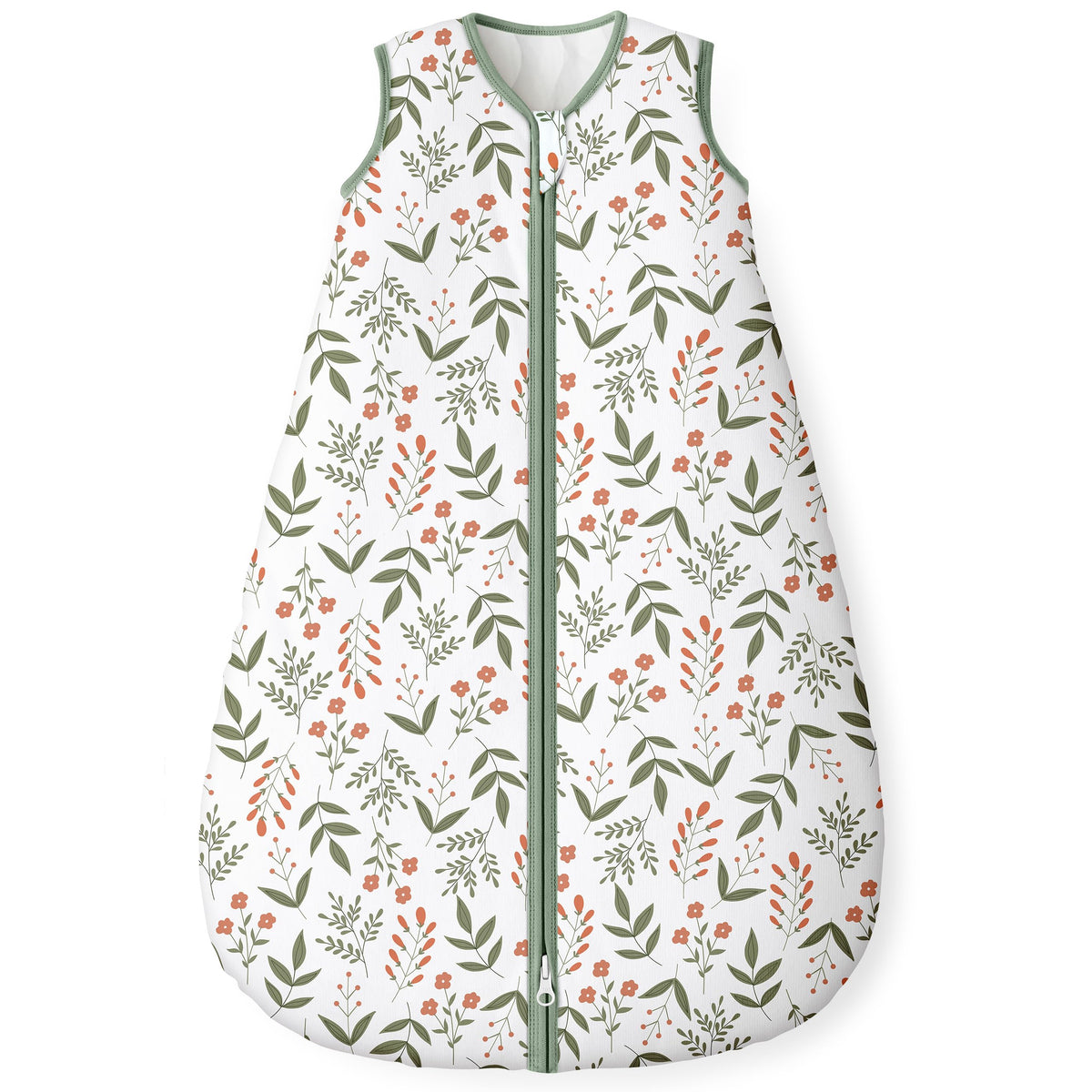 Yoofoss sleep sack front view shows breathable organic cotton for cozy sleep.