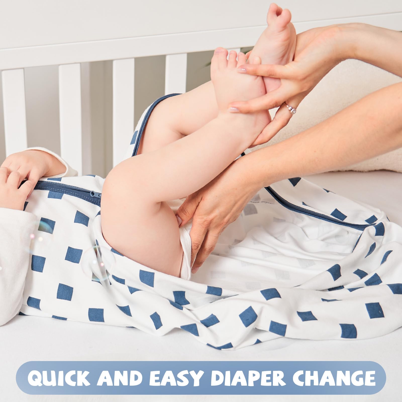 Yoofoss sleep sack GOTS-certified label – high standards for organic cotton.