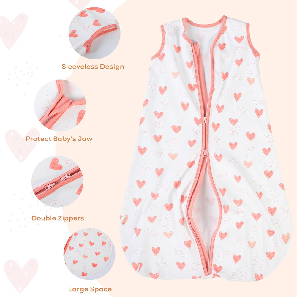Yoofoss sleep sack leg room supports healthy hip movement while keeping baby warm.