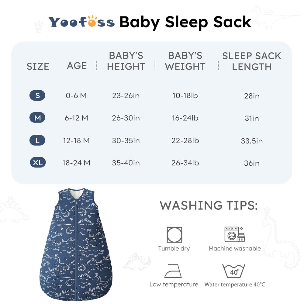 Yoofoss sleep sack is machine washable for busy families