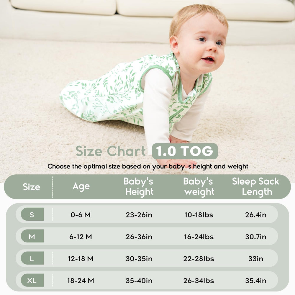 Yoofoss sleep sack neckline safety-fit ensures snug, secure wear.