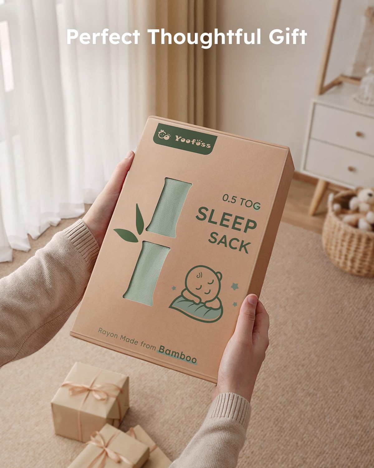 Yoofoss sleep sack size chart helps find the perfect fit for growing babies