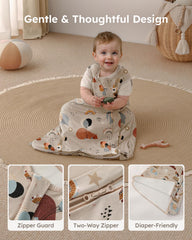 Yoofoss two-way zipper enables easy diaper changes without disturbance.