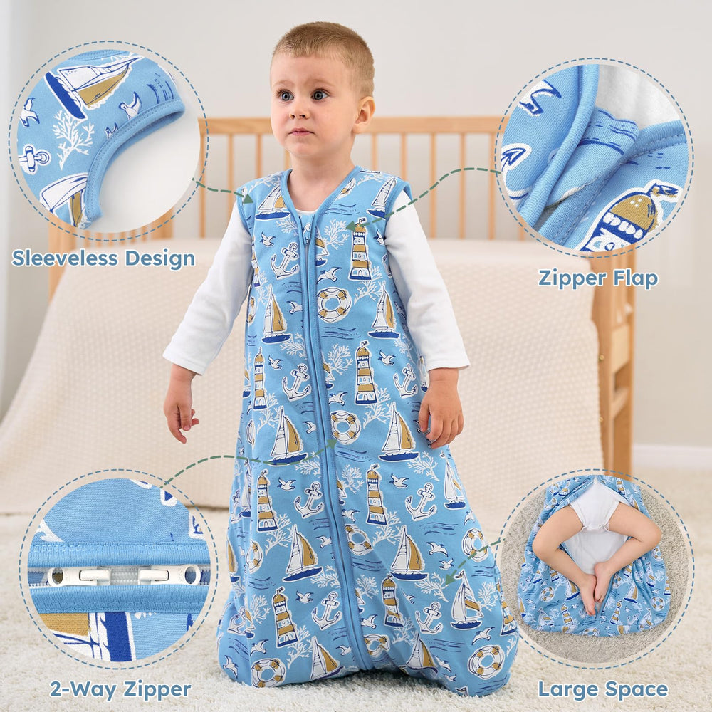 Yoofoss Sleep Sack sleeveless design supports temperature regulation and freedom of movement