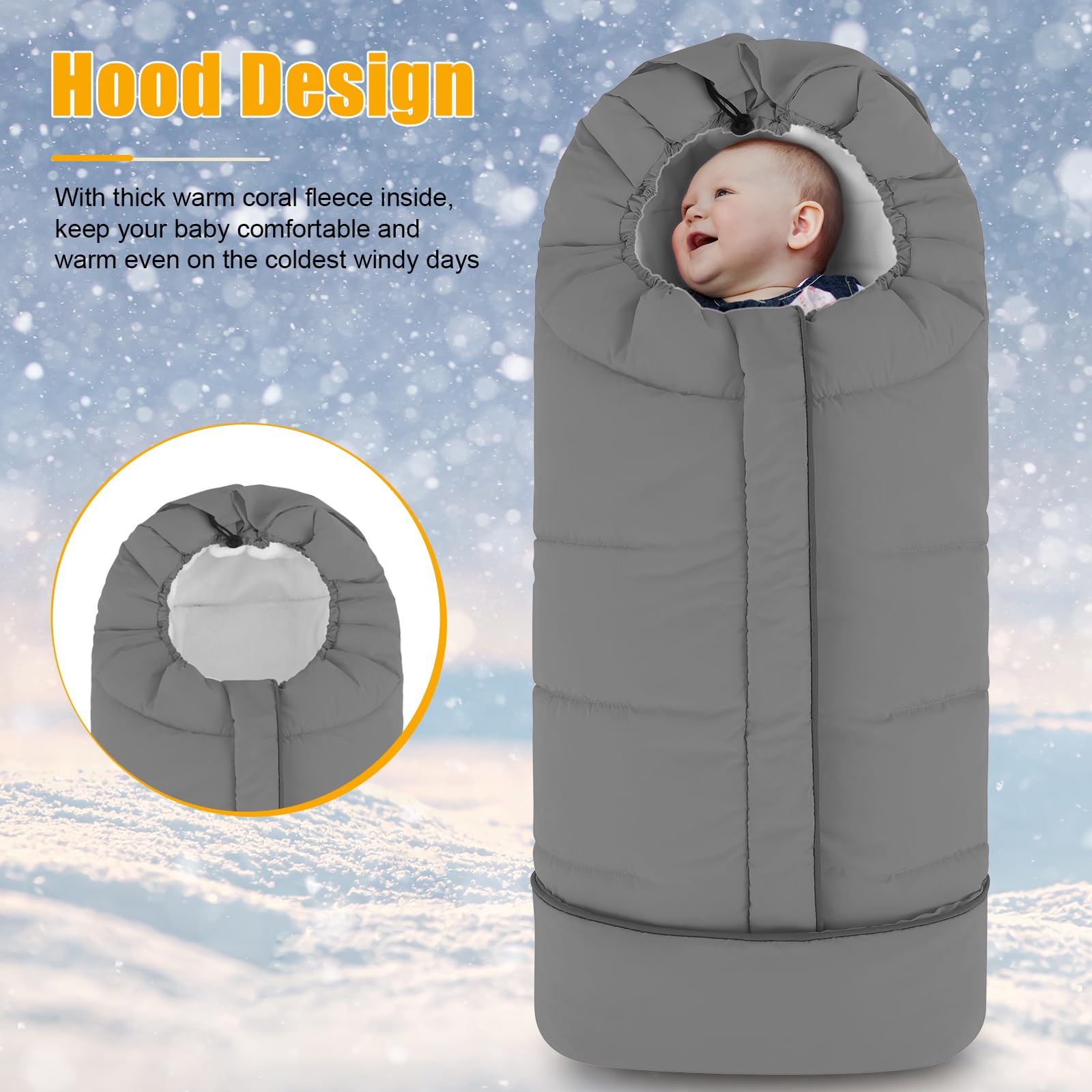 Yoofoss windproof, water-resistant outer fabric blocks wind and rain.