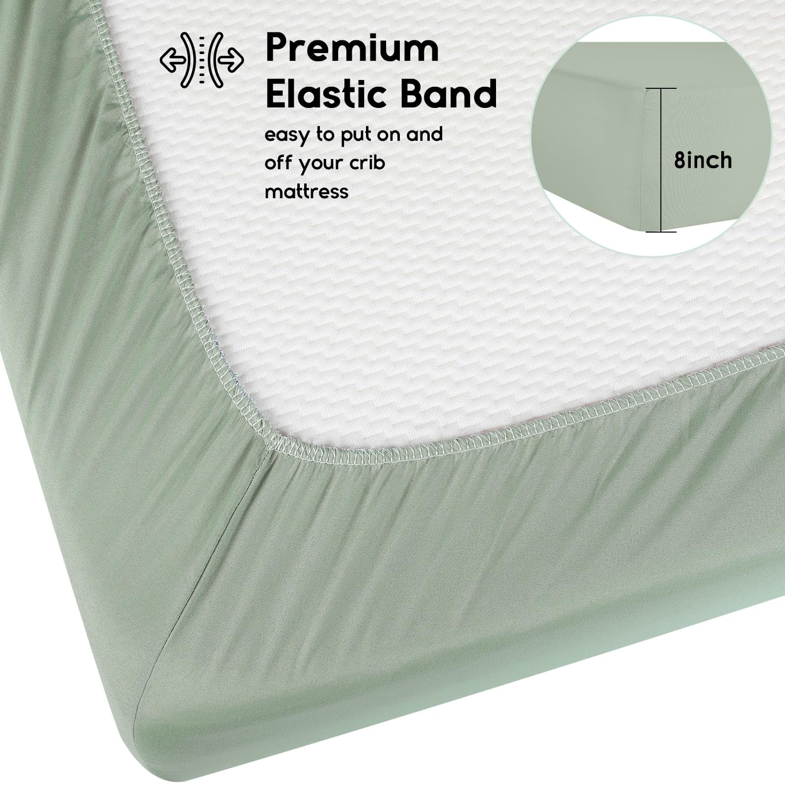 Yoofoss two-pack crib sheets laid out for comparison and value