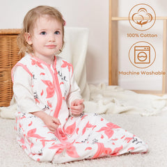 Yoofoss two-way zipper sleep sack close-up for easy midnight diaper changes.