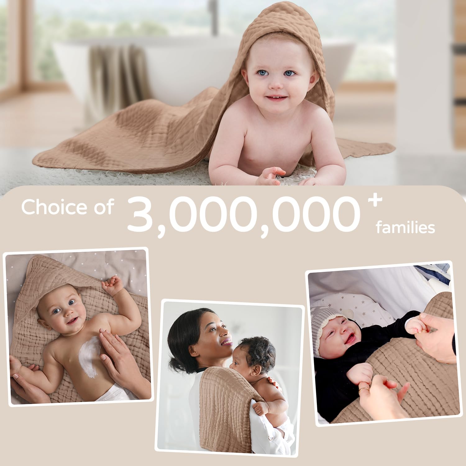 Yoofoss unisex baby gift-ready towel suits any registry.