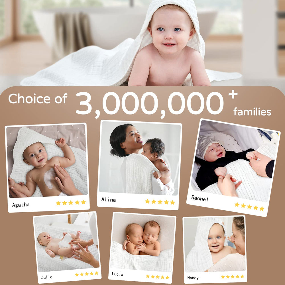 Yoofoss unisex hooded towel serves as a practical baby shower gift.