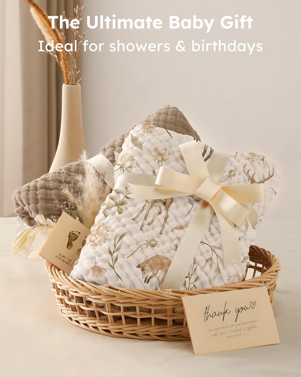 Yoofoss towel used as swaddling blanket and changing mat cover