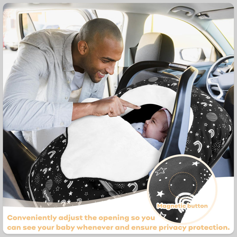 Yoofoss secure fit with elastic bands on car seat or stroller