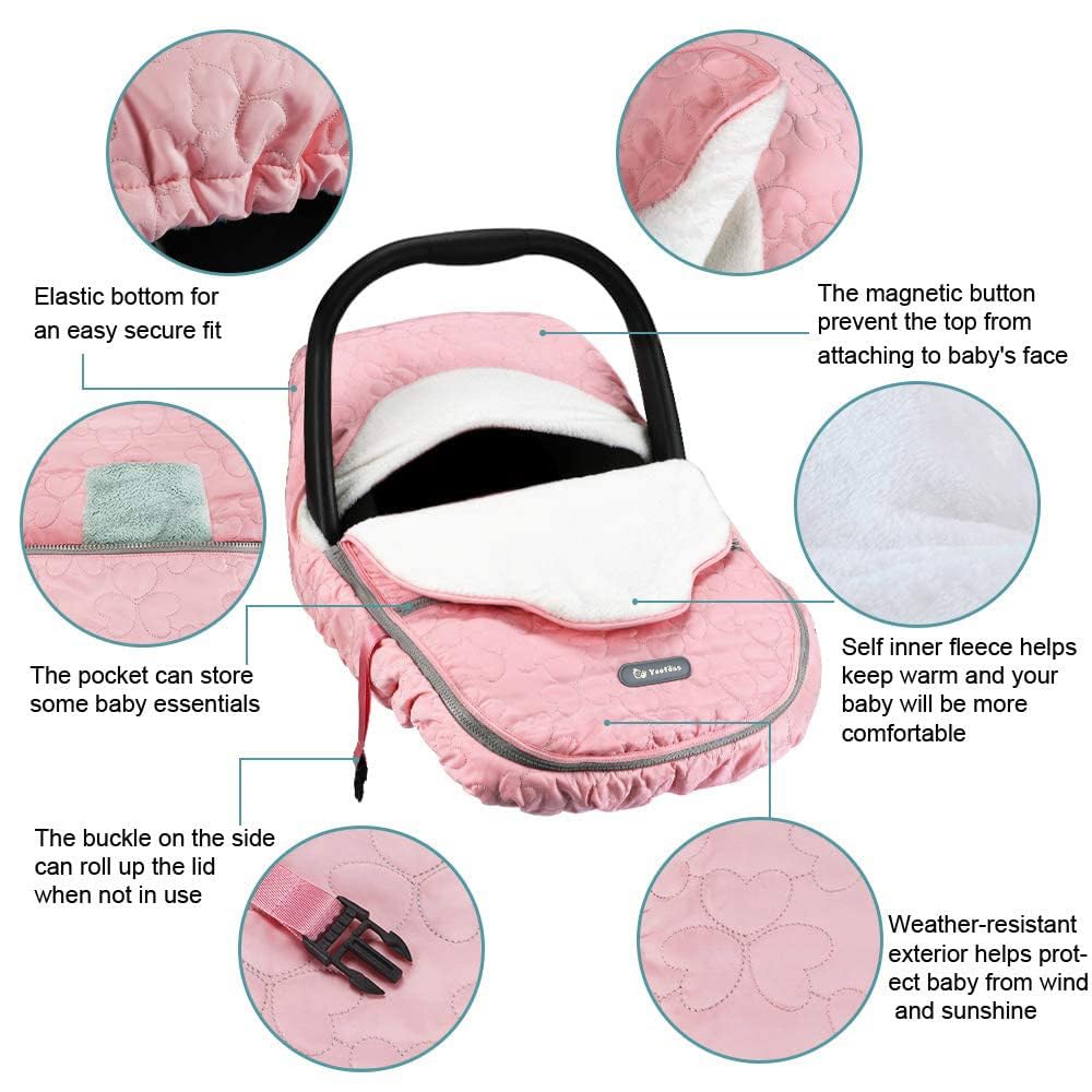 Yoofoss winter car seat cover side flap demonstrates easy temperature adjustment