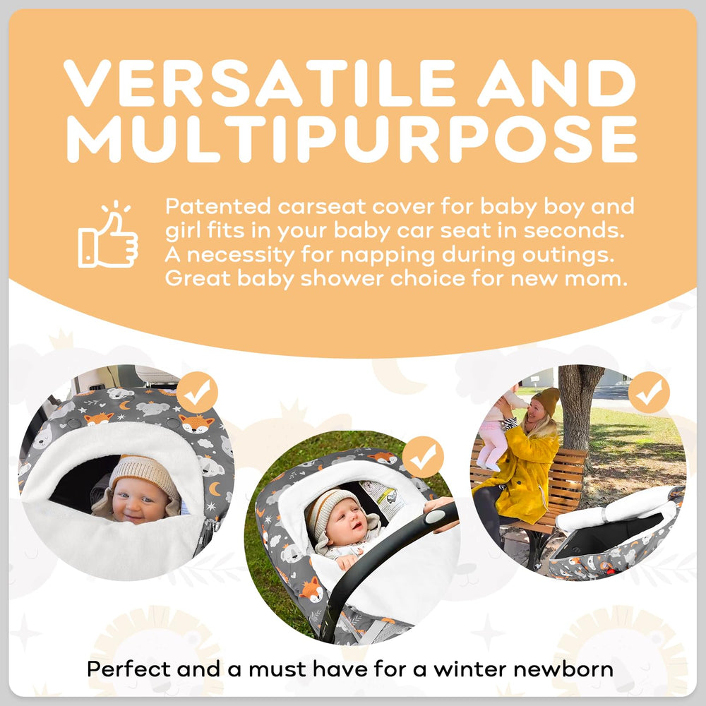 Yoofoss universal-fit attachment works with most car seats and strollers.