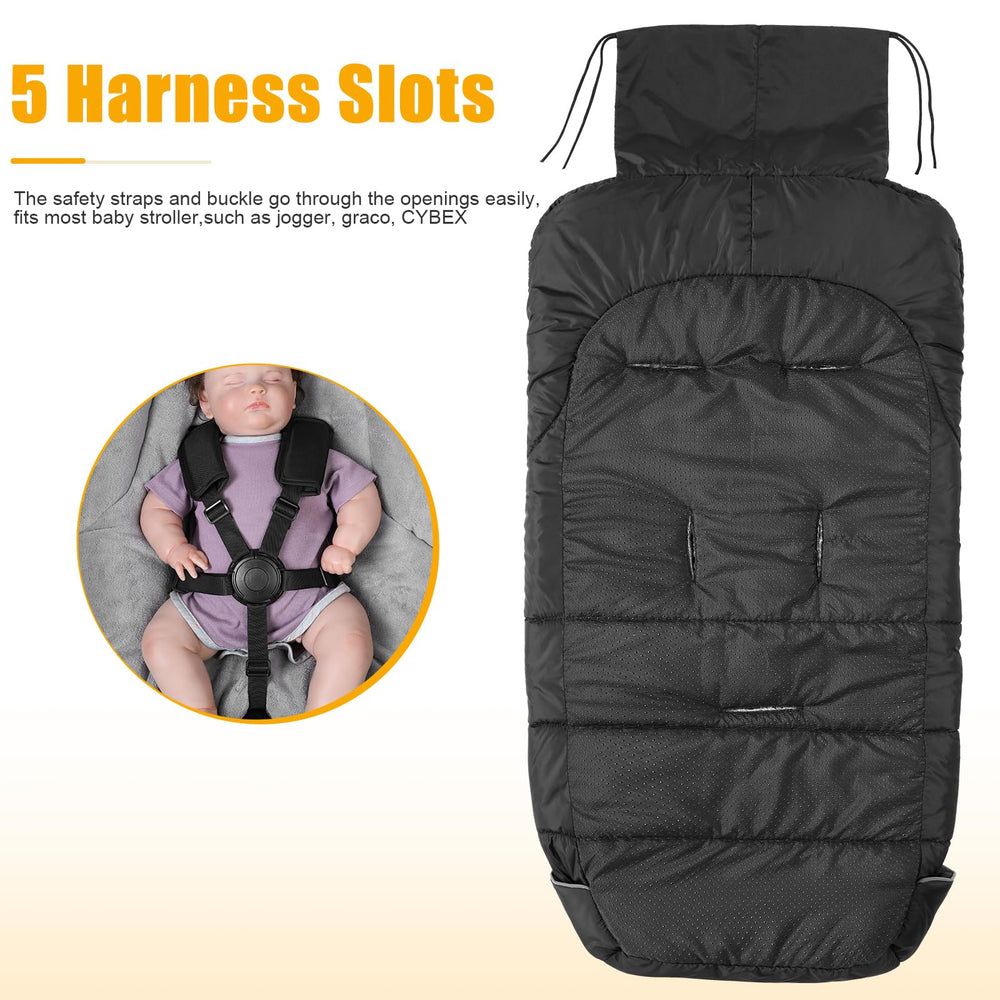 Yoofoss anti-pinch zipper protects baby's face from snag hazards.