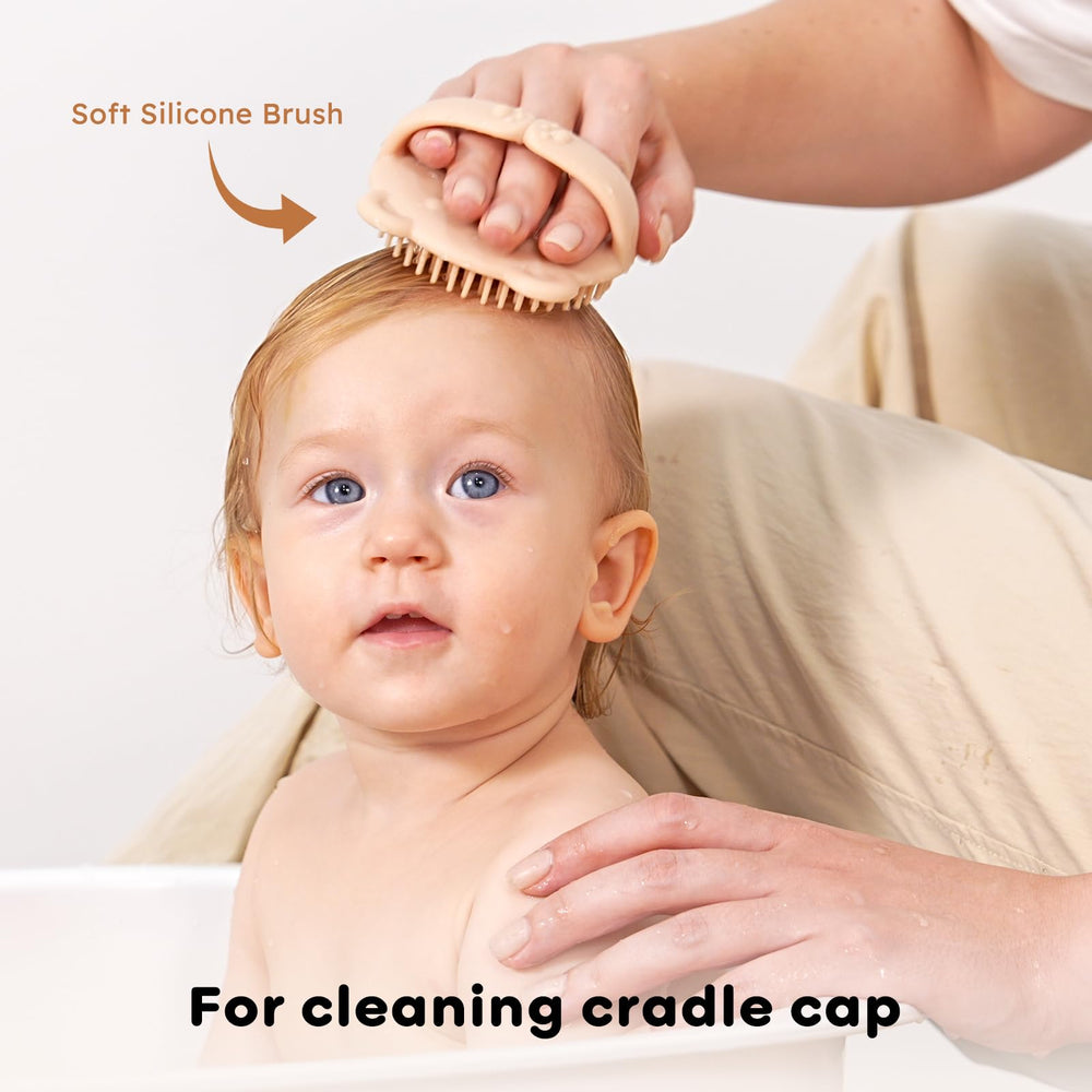 Yoofoss wooden baby brush with ultra-soft goat hair bristles