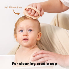 Yoofoss wooden baby brush with ultra-soft goat hair bristles