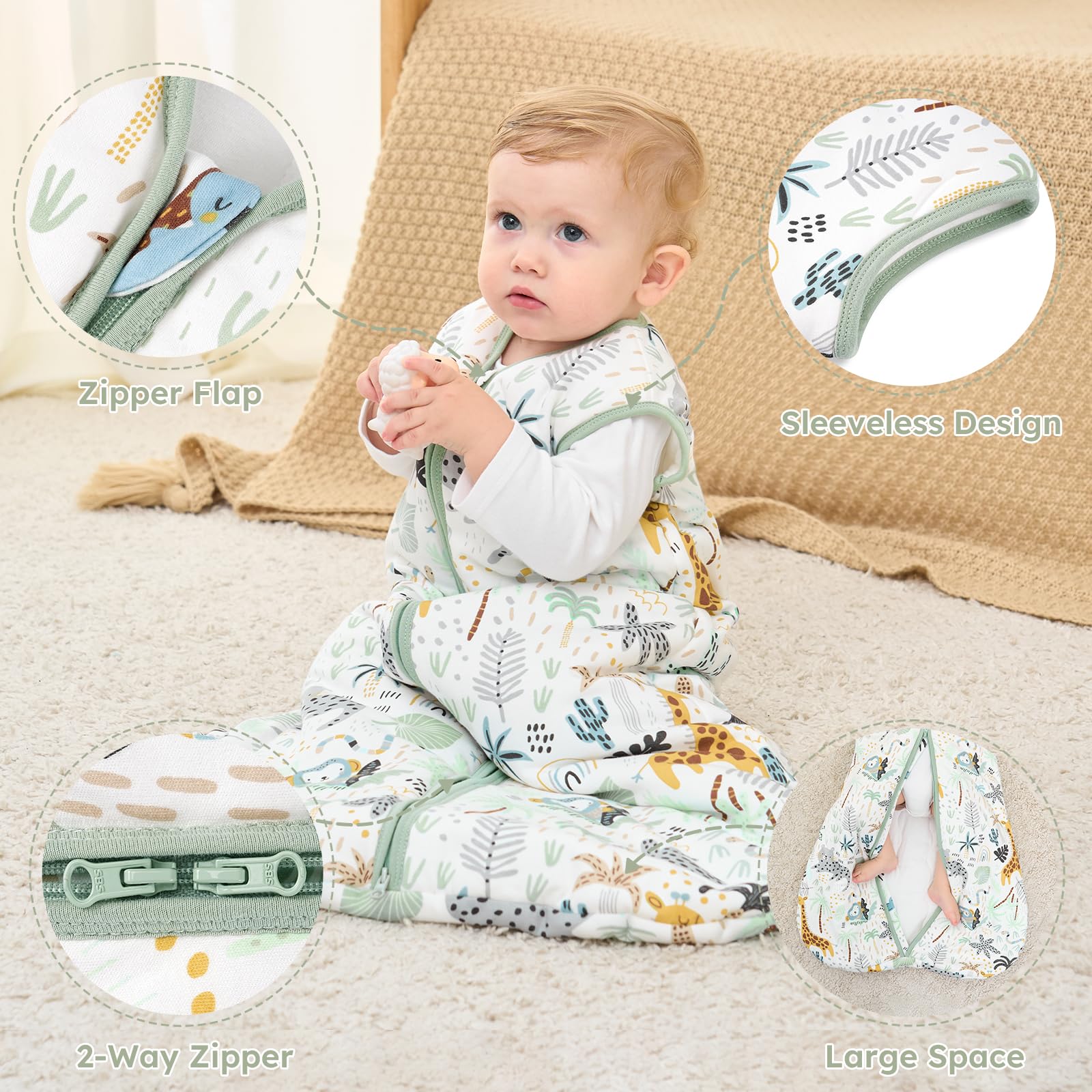 Yoofoss zipper garage protects baby's face during changes