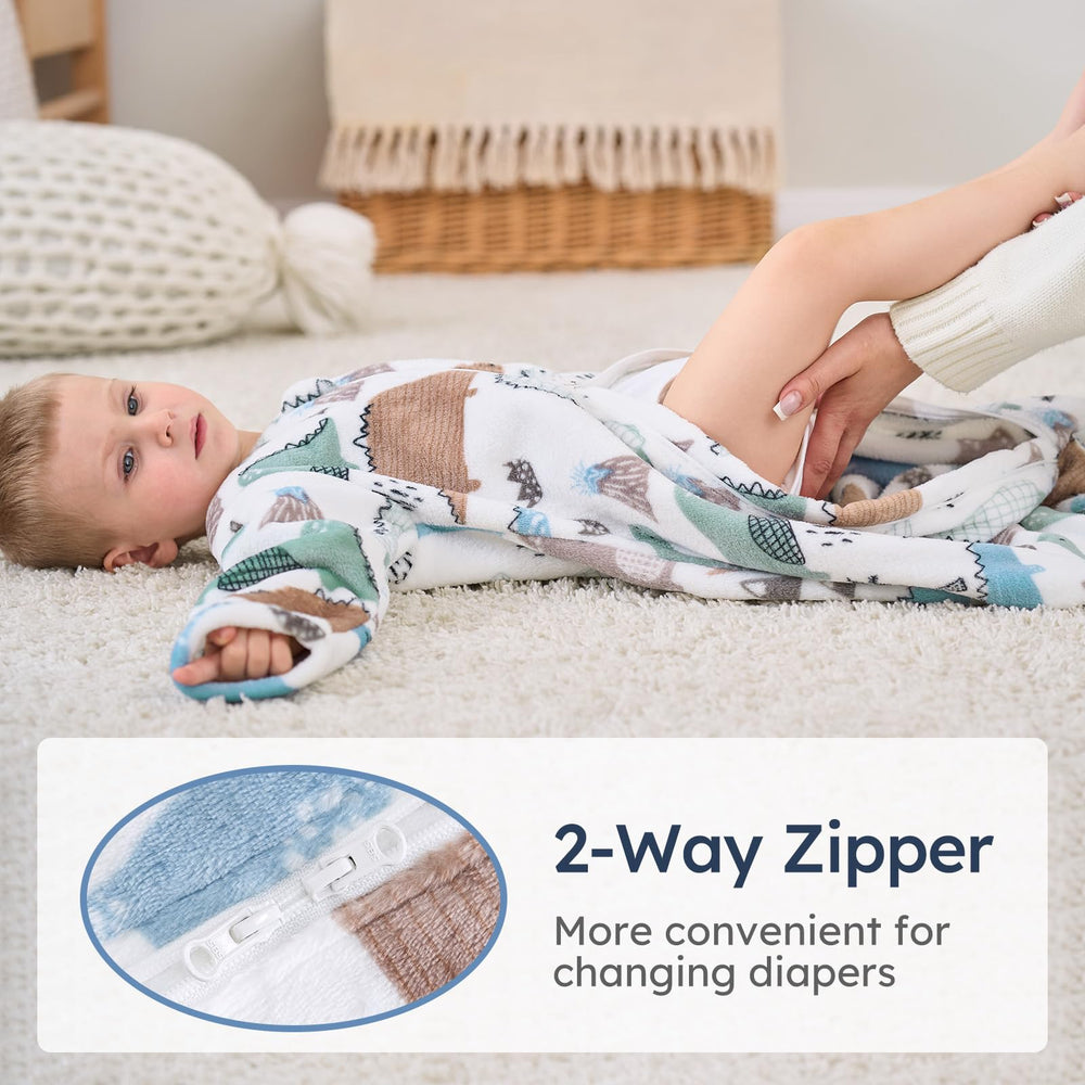 Yoofoss two way zipper sleep sack simplifies night time diaper changes