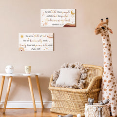 Yookeer bible-quote hanging sign adds timeless inspiration to a child's space