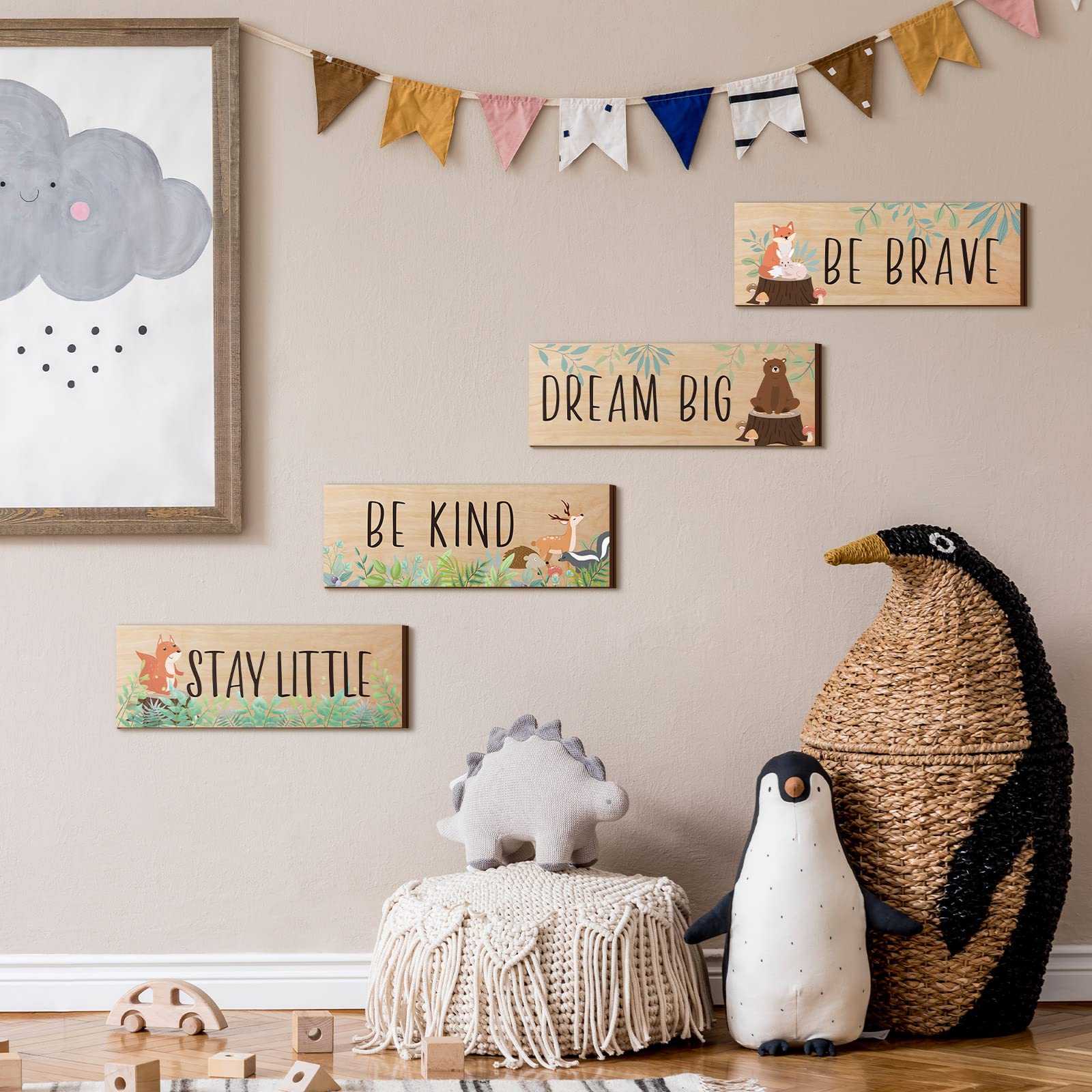 Yookeer colorful safari decor brightens bedrooms and hallways with positive vibes.
